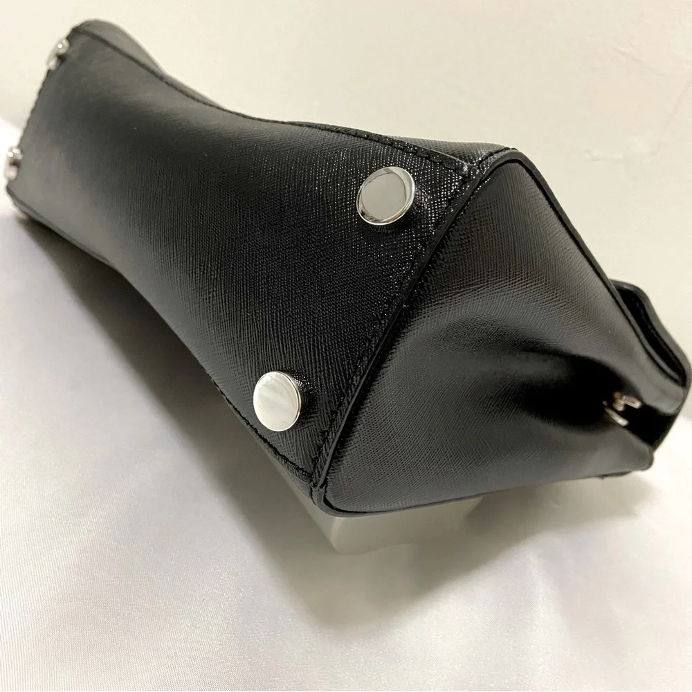 MICHAEL Michael Kors Satchel Top Handle Leather Crossbody Bag Small
